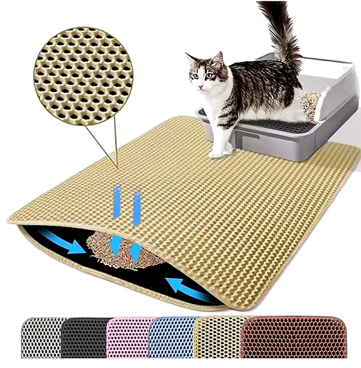 PawProof cat litter mat in Beige